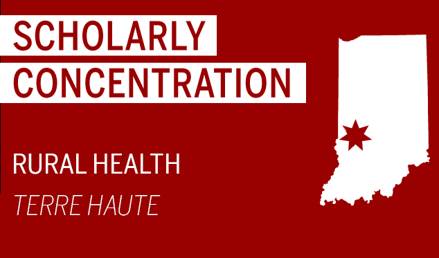 map shows rural health concentration location in terre haute
