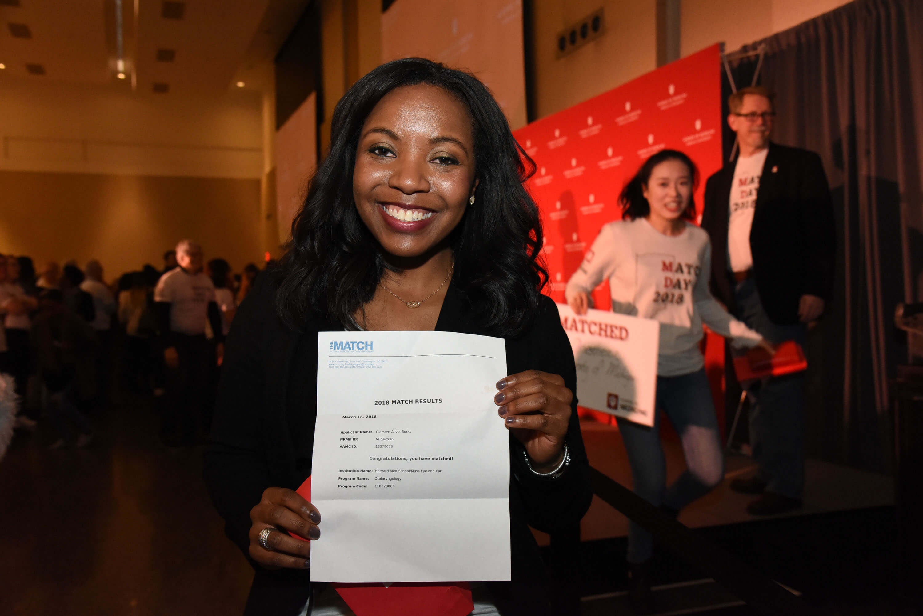 Ciersten Burks at Match Day 2018