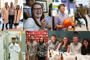 A collage of photos of young scientists.