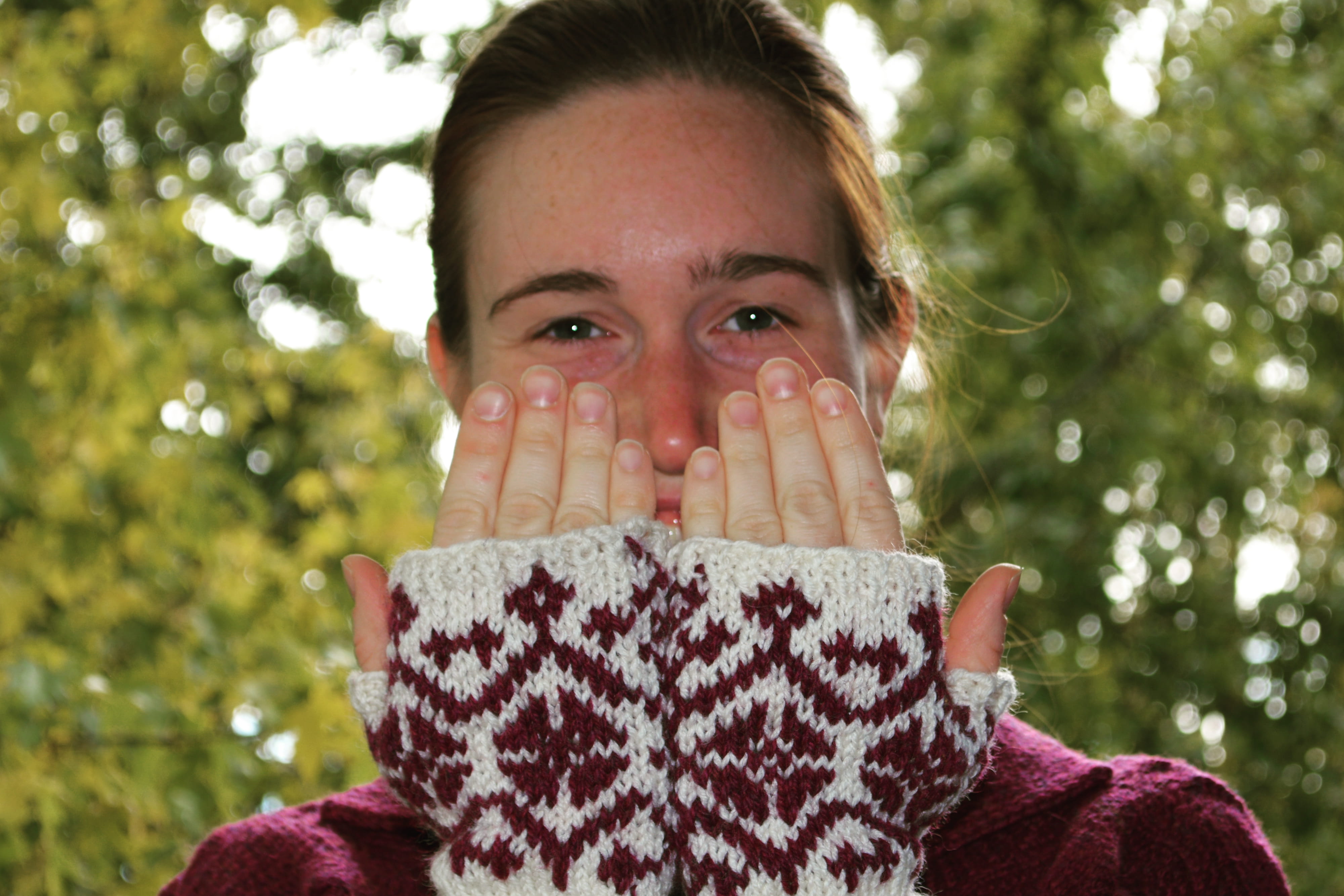 Amstutz with knitted mittens