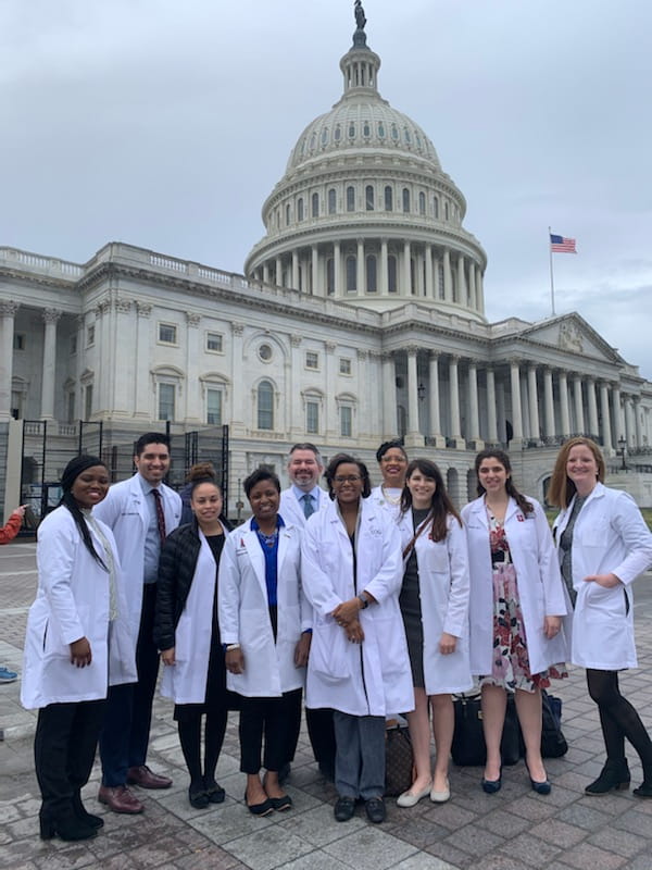 Dr. Tucker Edmonds with IU School of Medicine learners