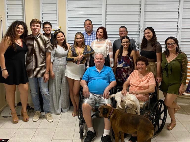 Doriann Alcaide with her family