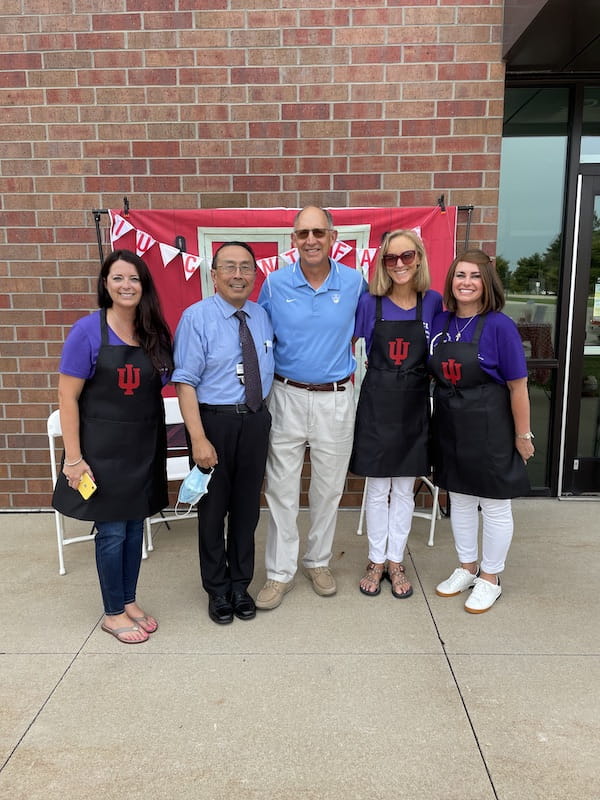 FWMSA members with Dr. Chang at welcome BBQ