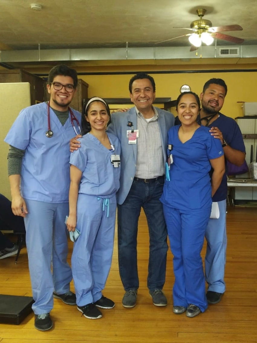 Bolivar in clinic with Dr. Sevilla