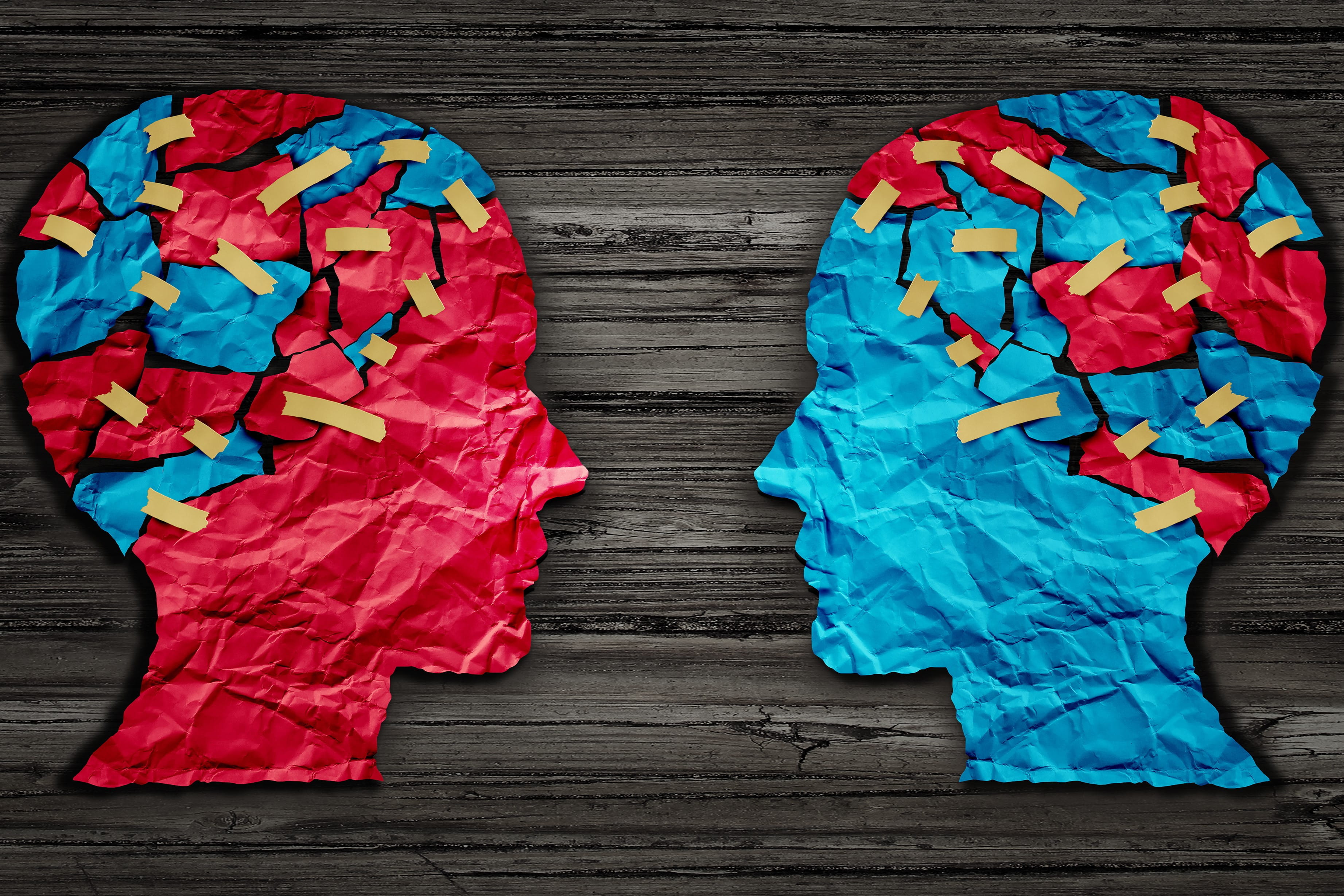 silhouettes of faces