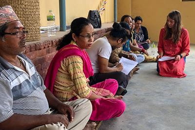 Medical student Marissa Vander Missen with others in Nepal