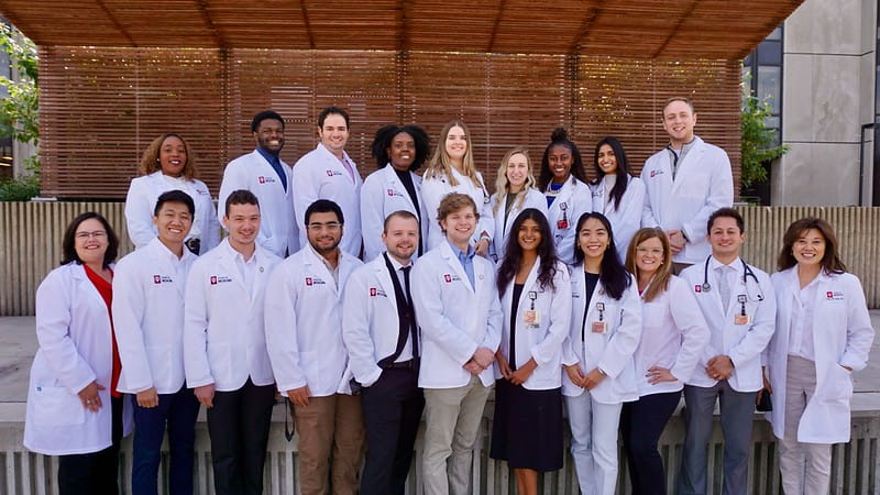 Urban Medicine 2022 entering class with program directors Amy Han, Baraka Muvuka and Elizabeth Ryan