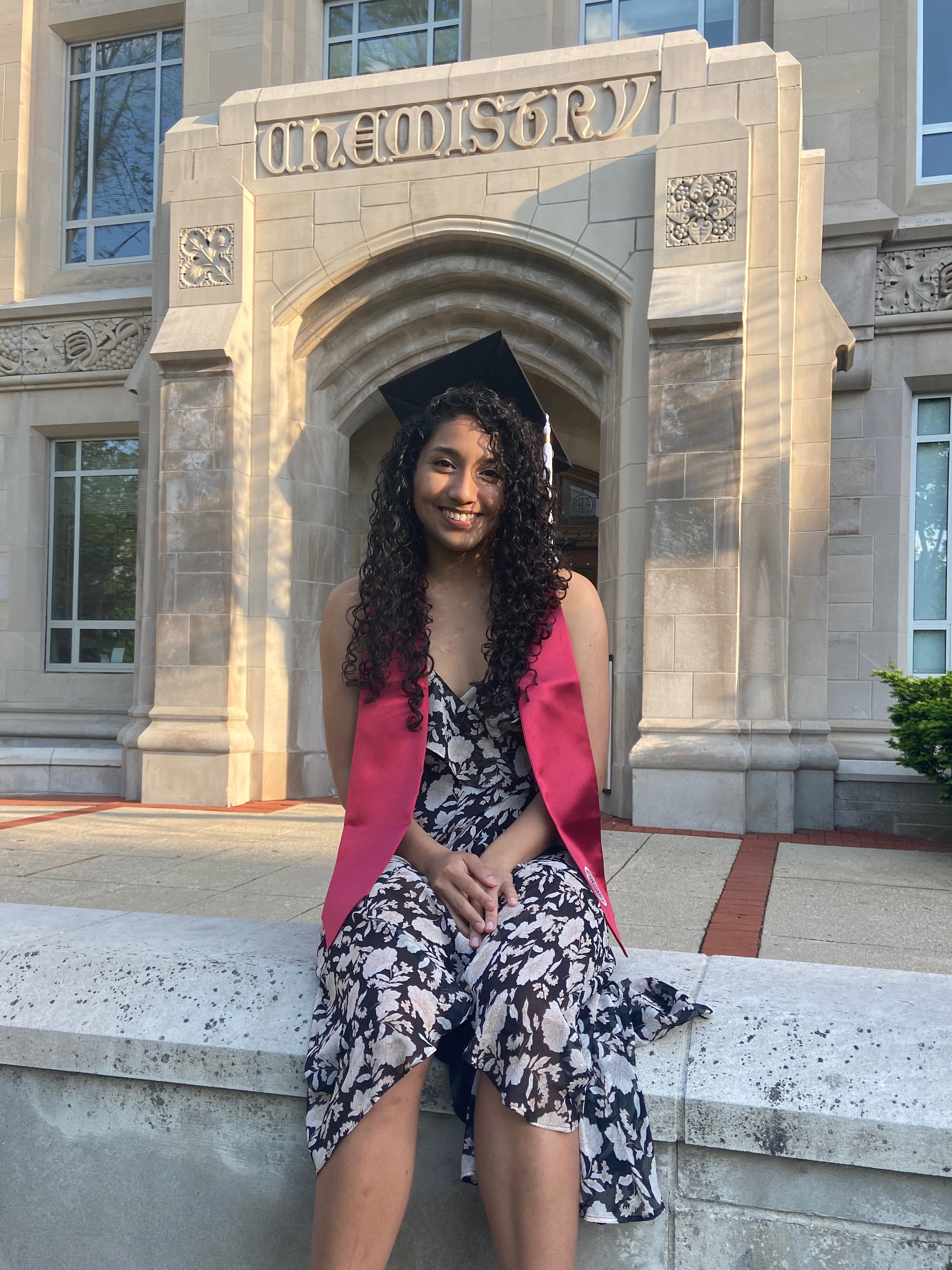 Alicia Martinez in graduation cap at IU Bloomington