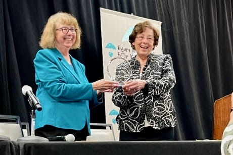 Marilyn Bull receives the Injury Free Kids Award