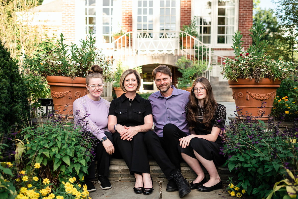 Carmella Evans-Molina with her spouse Chad and their daughters