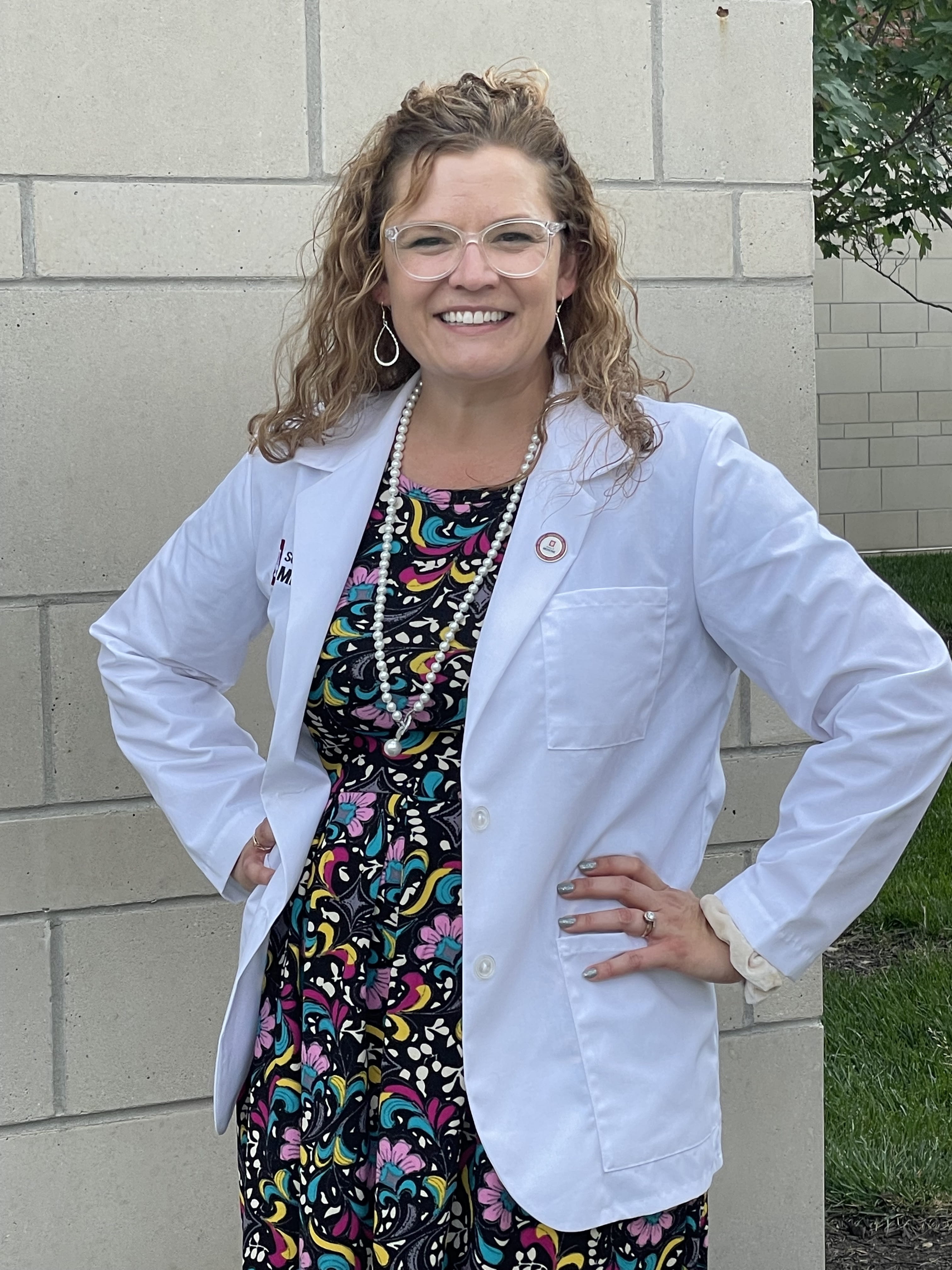 Michelle LaTurner in white coat