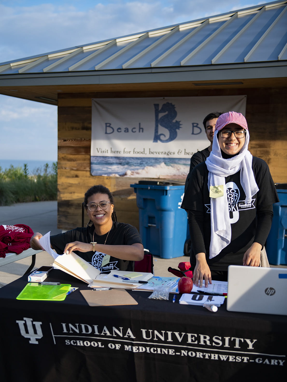 MD students at the Go for Gary registration table