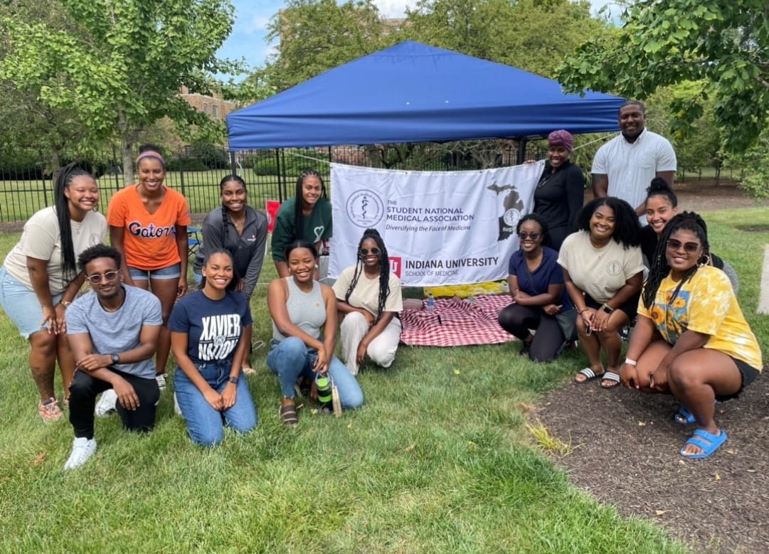 Richard Brown with SNMA students