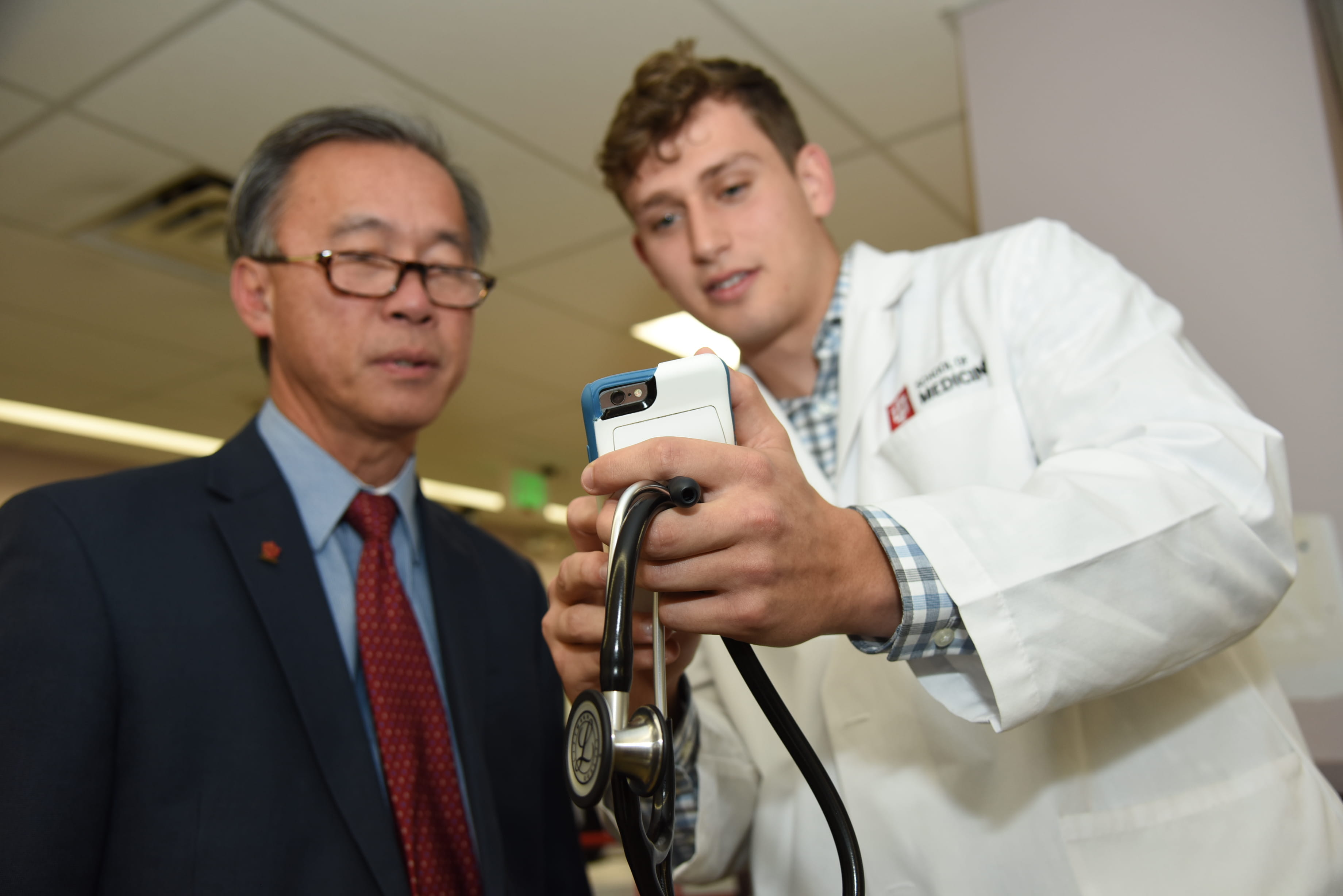 Peter Duong and student