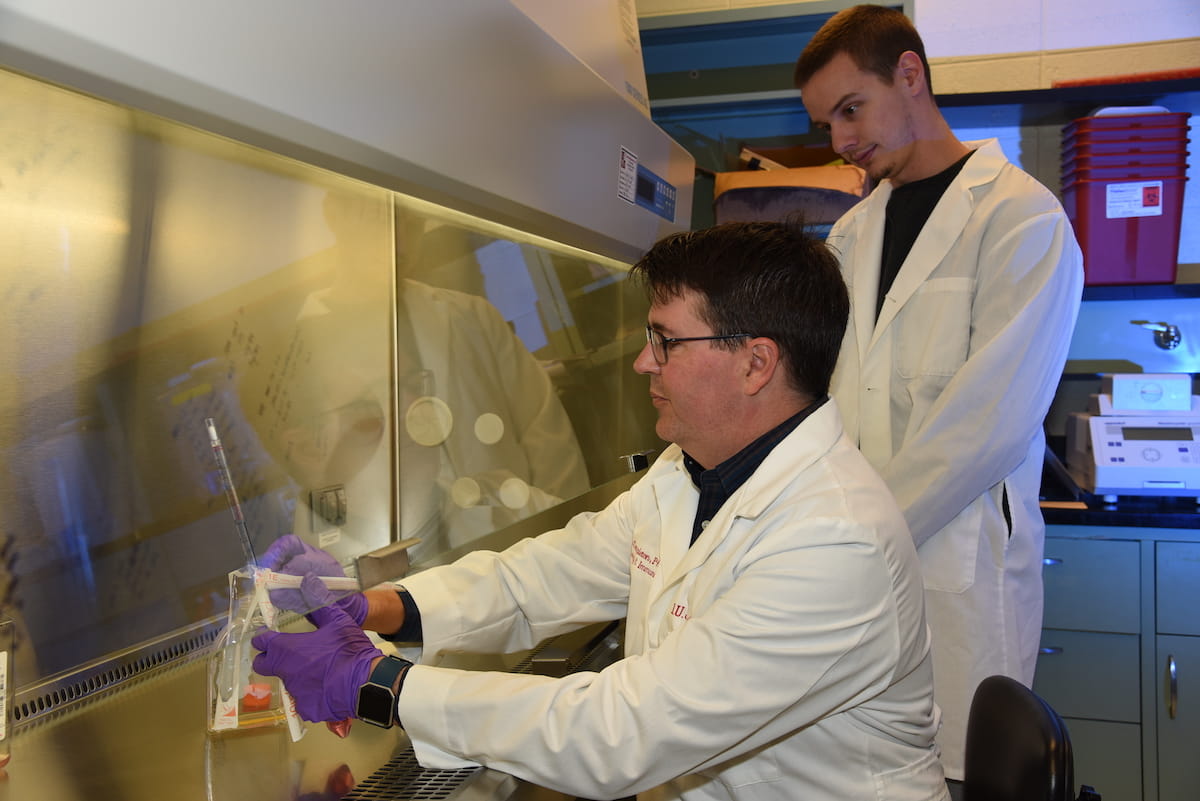 Terre Haute student in lab