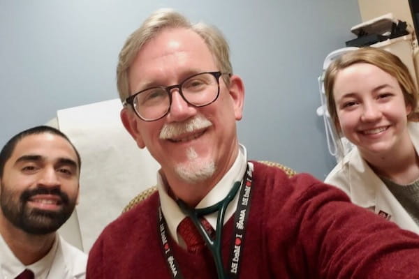 Dr. Brad Allen with IU medical students