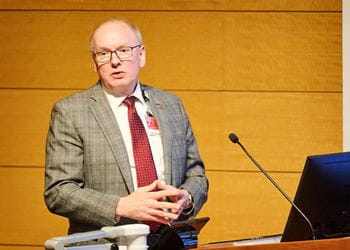 Dean Jay Hess speaks at the 2023 Fall All-School Meeting