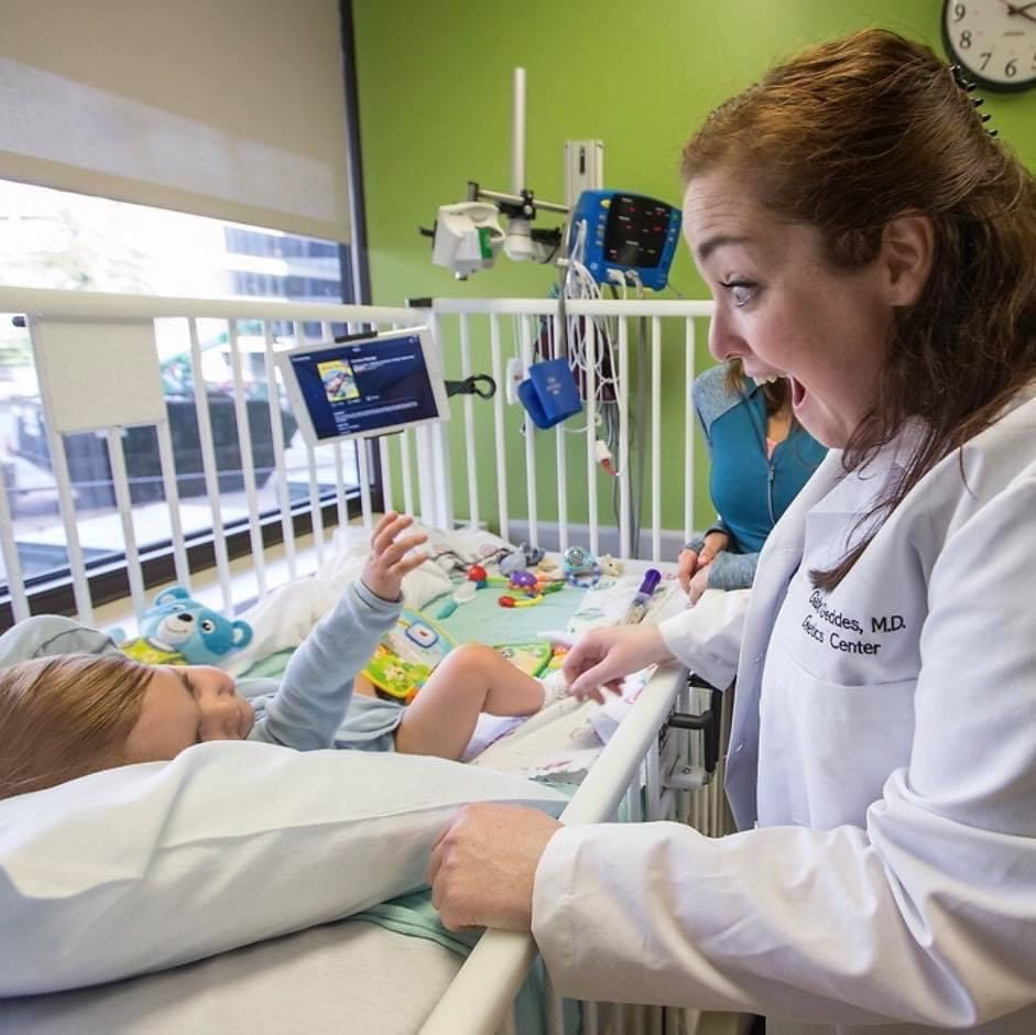 Dr. Geddes with a patient in Milwaukee