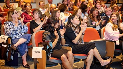 Audience applauds award winners