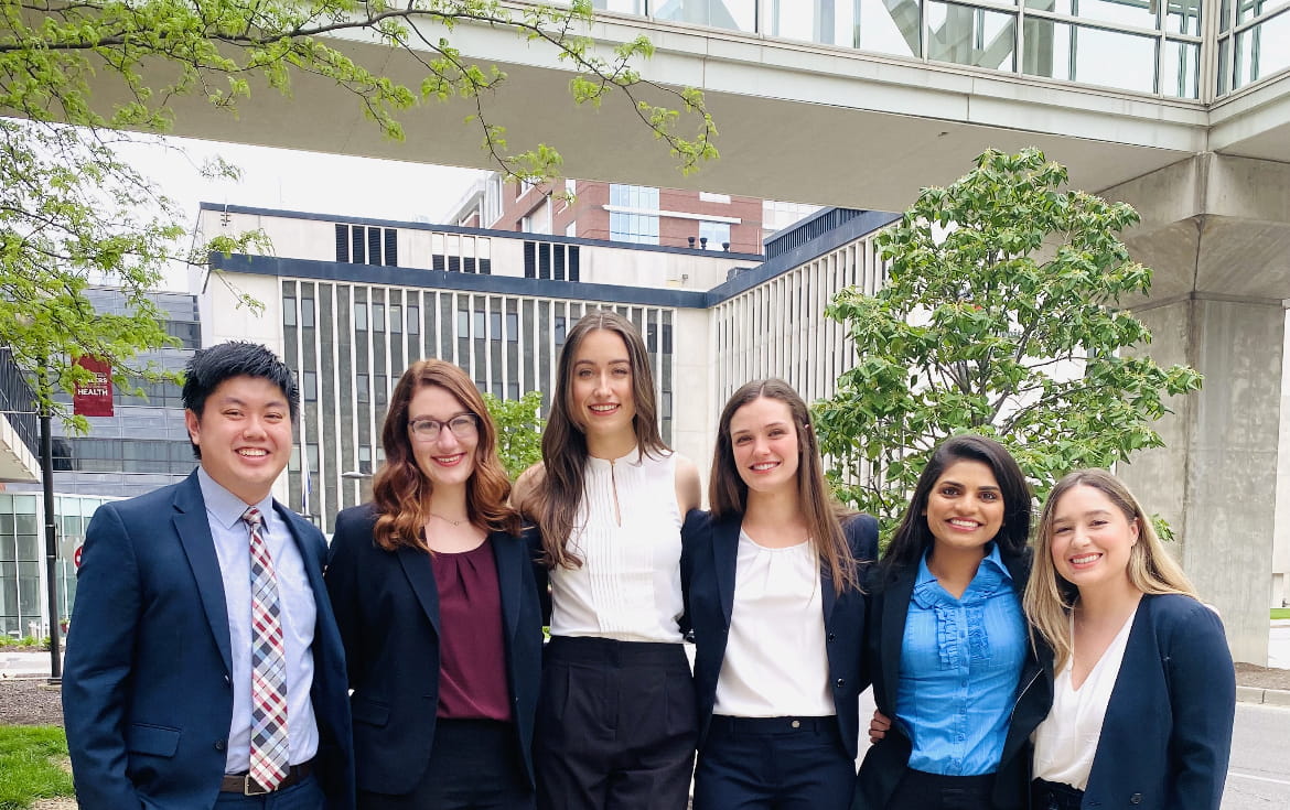 Purva Patel with IU School of Medicine-West Lafayette classmates