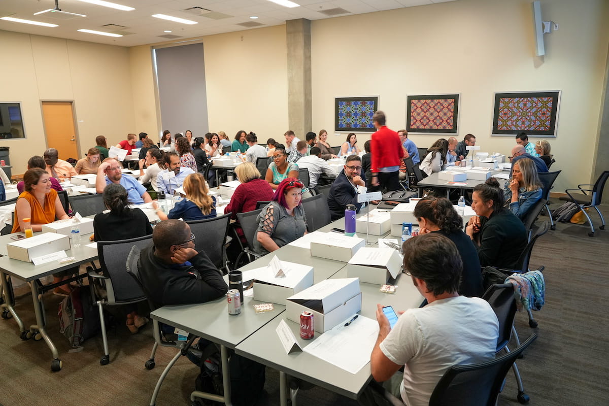 LAMP participants work in groups