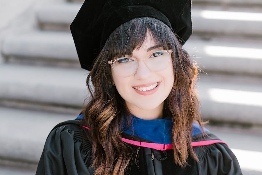 Lauren Hirschfeld in cap and gown
