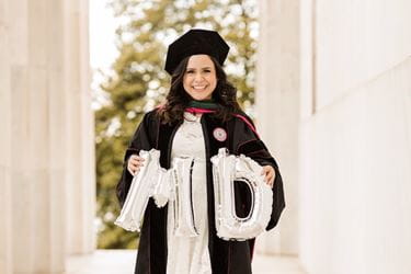 Mariel Luna Hinojosa in cap and gown