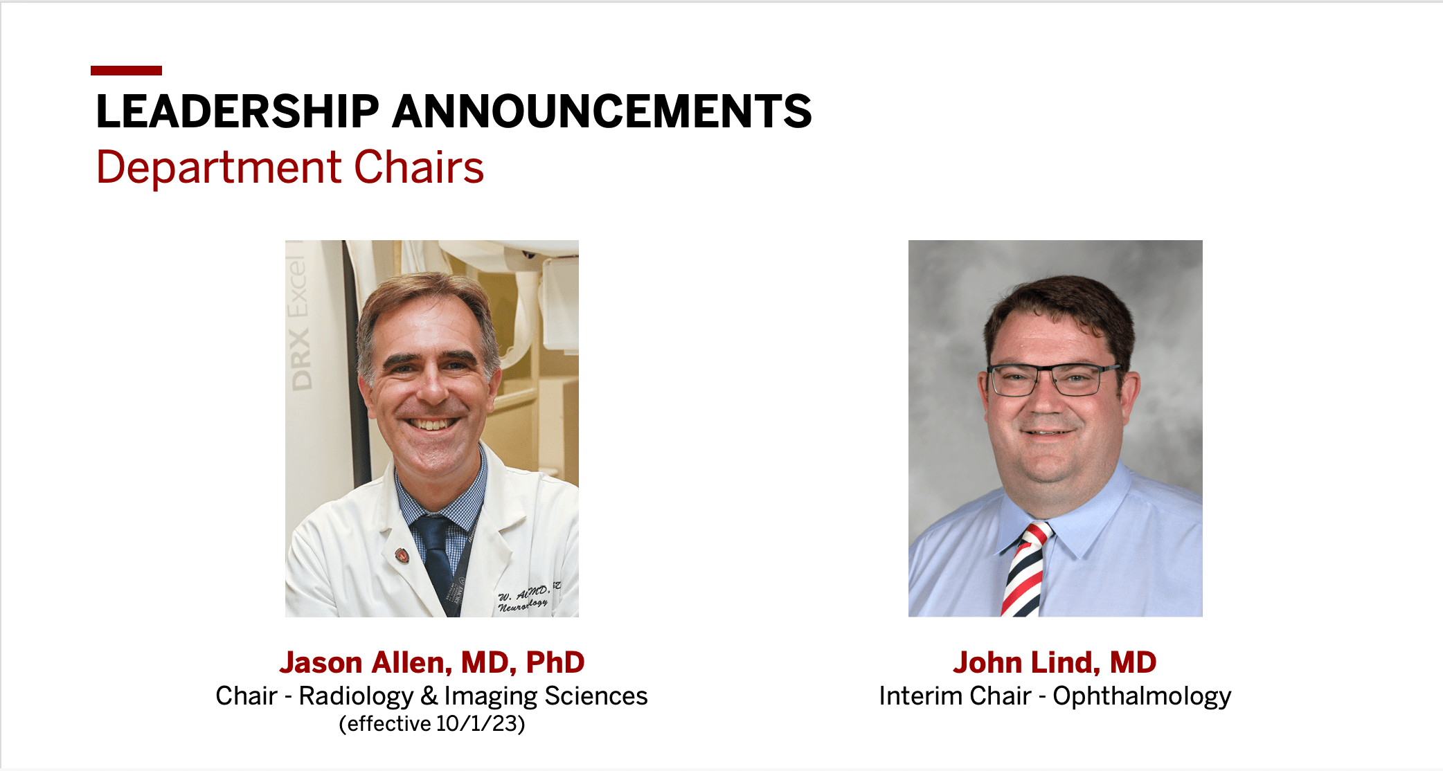 Drs. Jason Allen and John Lind