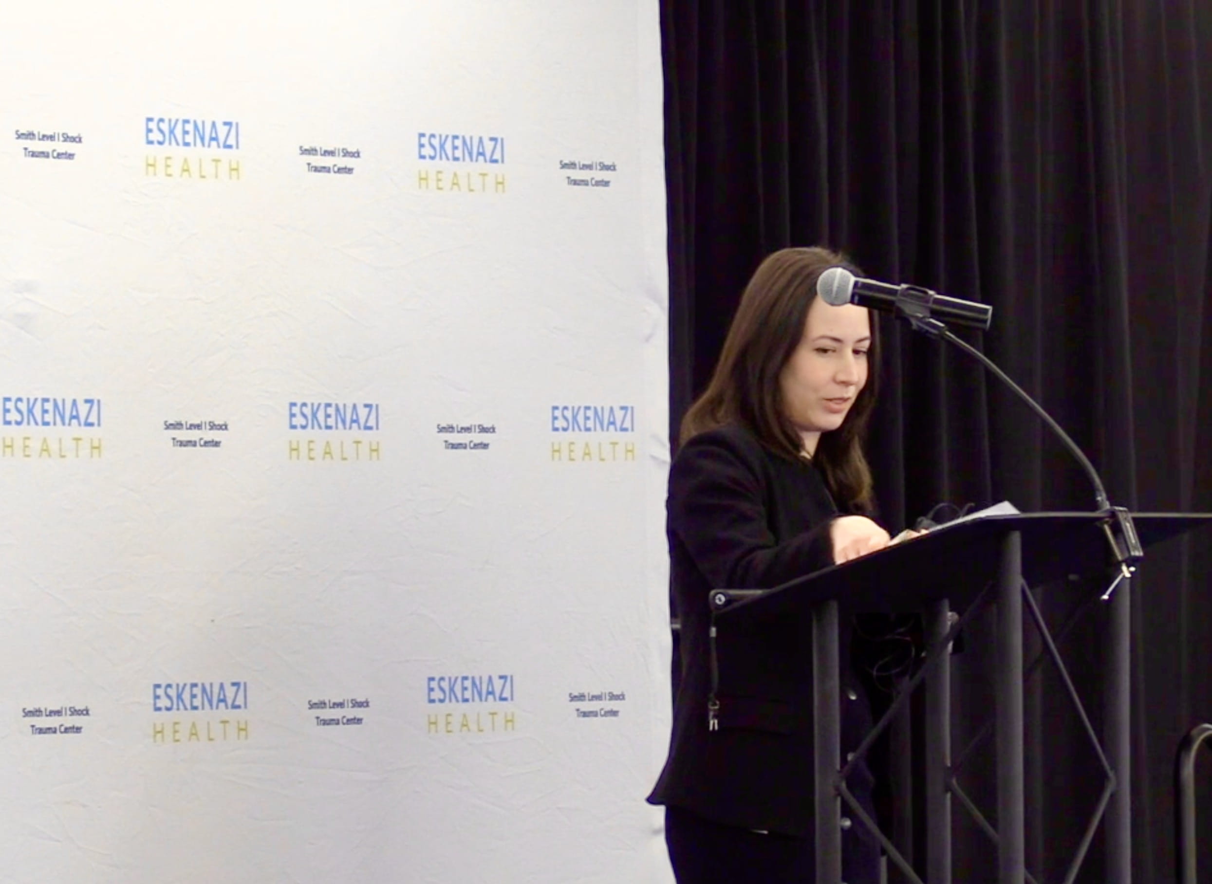 Ortiz presenting at Eskenazi Trauma Symposium