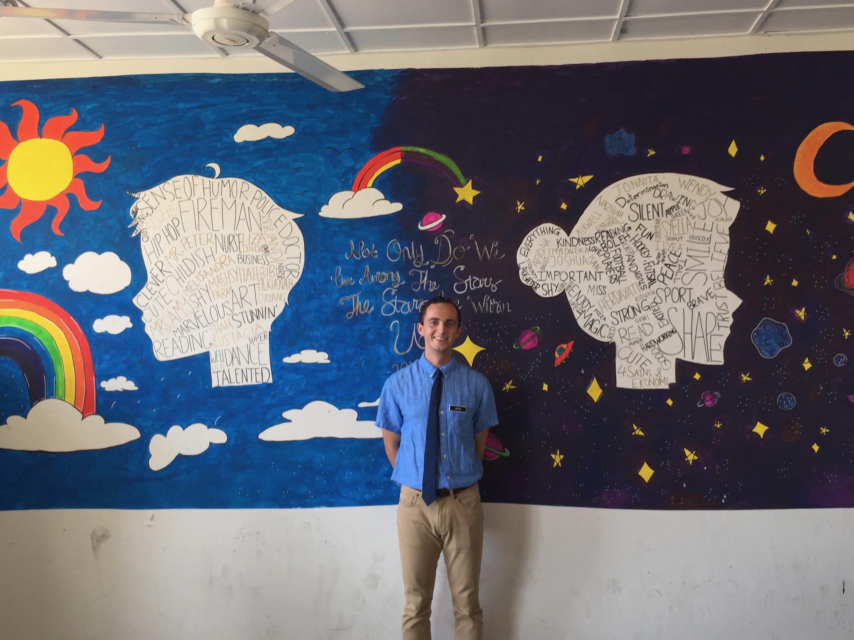 Peter Arnold in a Malaysian classroom