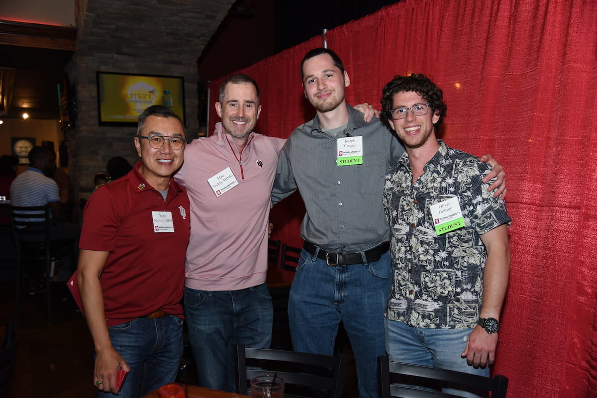 Dr. Priddy and students at the Physician Mentor reception