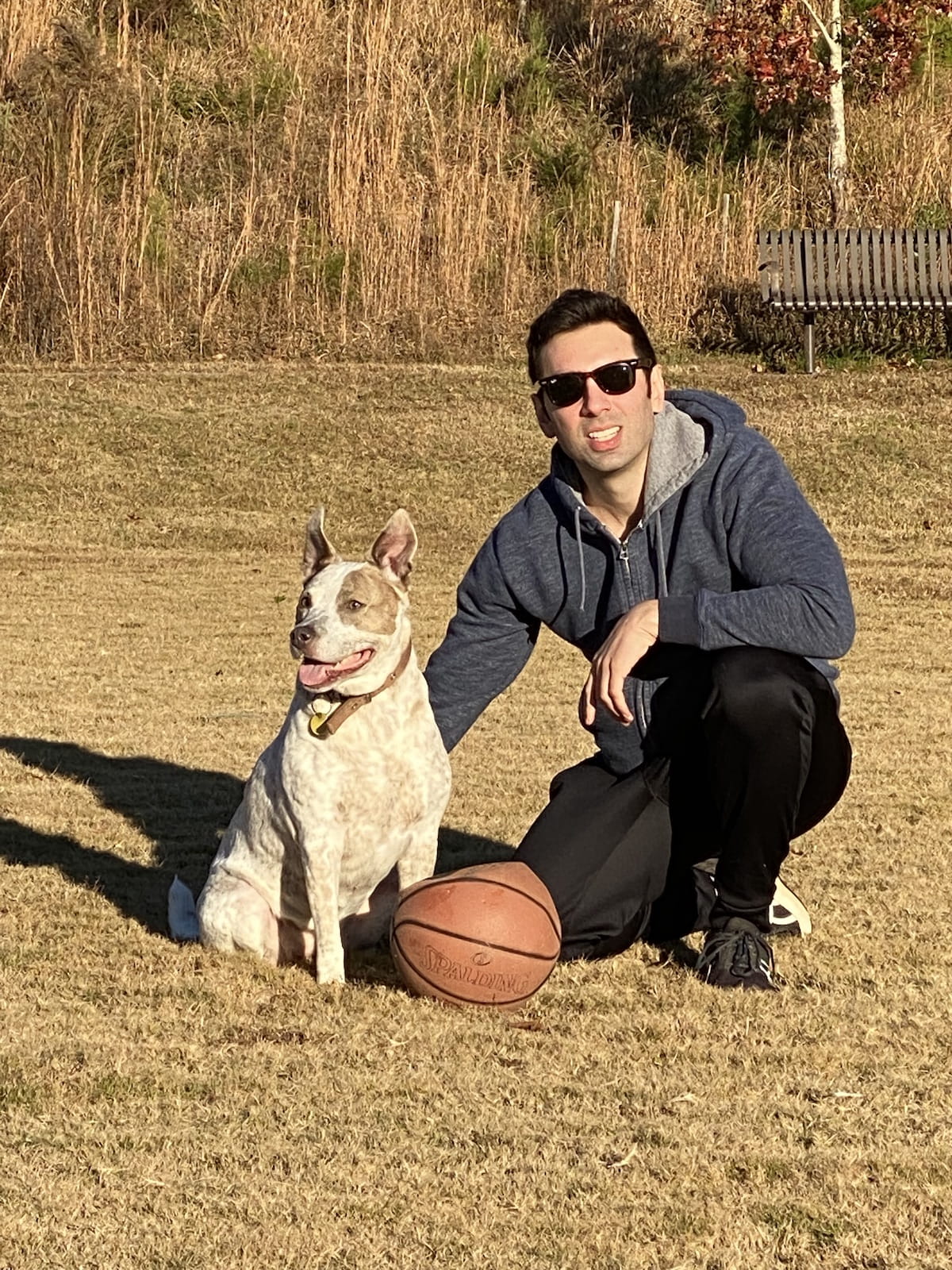 Ed Rogers with his dog, Daisy Mae