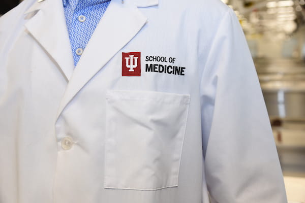 IU School of Medicine white coat