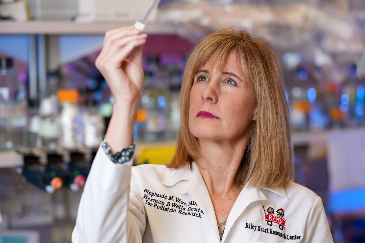 Stephanie Ware in the lab