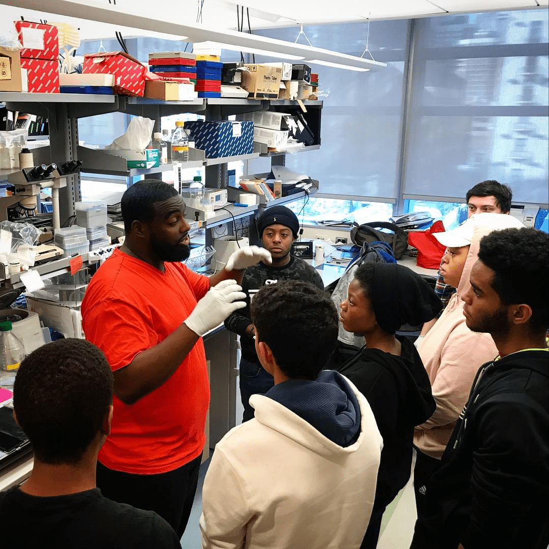 Russell Ledet mentoring students at NYU