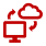 icon of knowledge flowing from computer to cloud