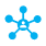 Icon of a network web with a person in the center
