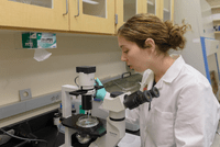 Emily Sims in her lab