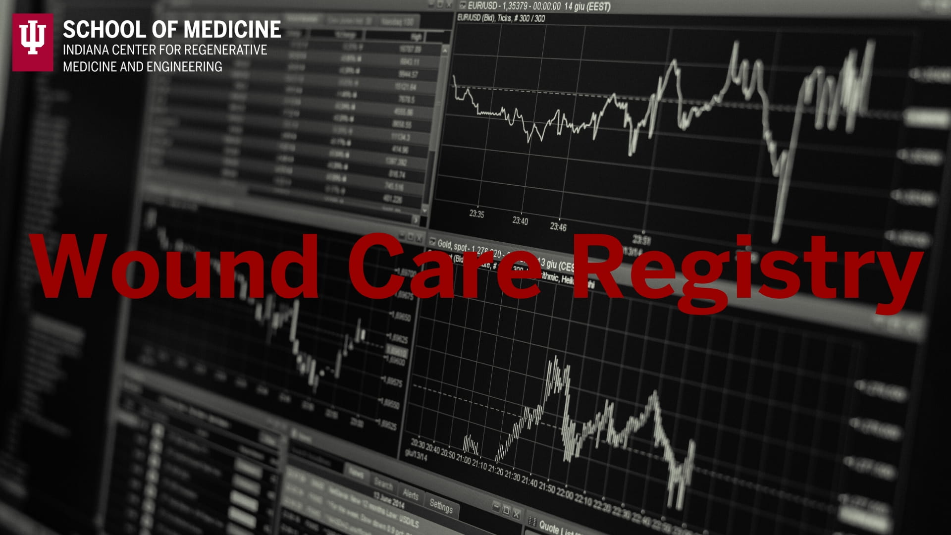 Graphic of data on a computer screen