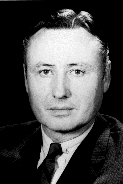 Black and white portrait of Victor Hackney