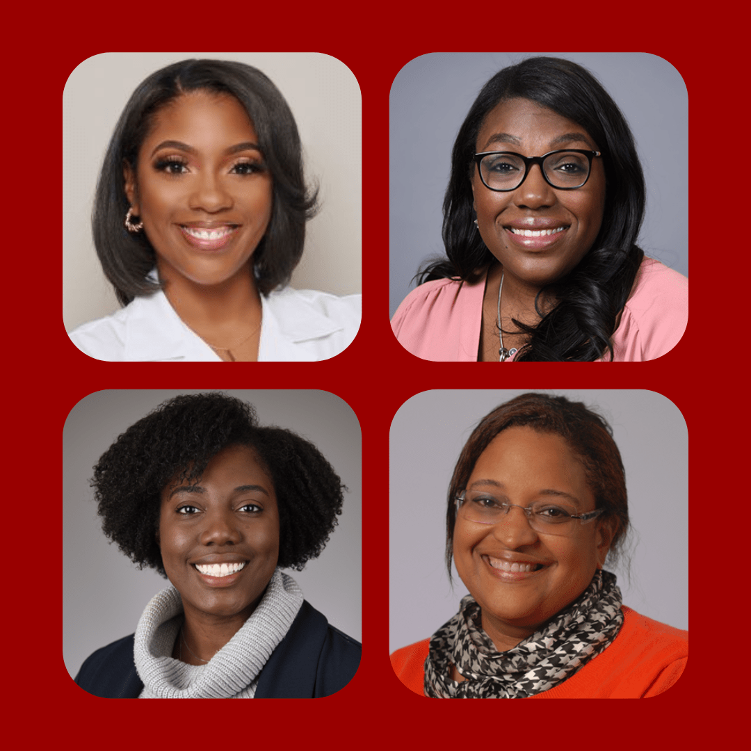 A collection of headshots showing the four Department of Medicine faculty members joining the AOA in 2024. They are (clockwise from left) Francesca Duncan, Lauren Nephew, Sacha Sharp and Glenda Westmoreland. 