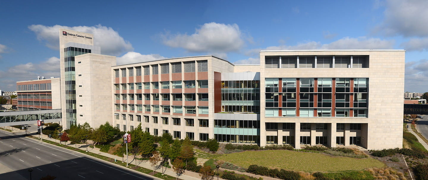 Exterior of IU Health University Hospital