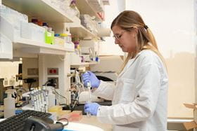 Female researcher in a lab