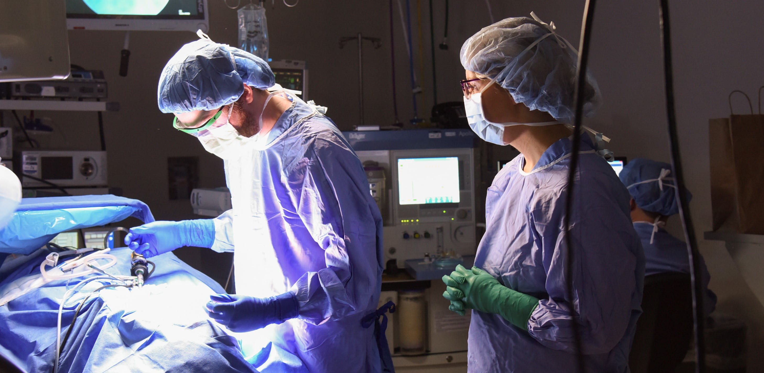 Resident in the OR.