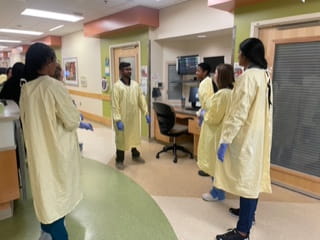 Fellows and doctors on rounds