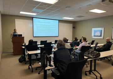 trainees at a conference