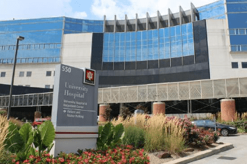 IU University Hospital exterior shot