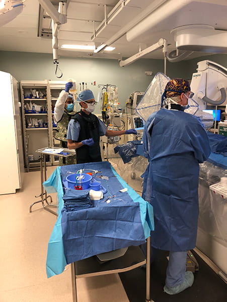 Surgeons prepping for Surgery