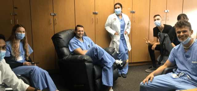 residents relax together in the lounge