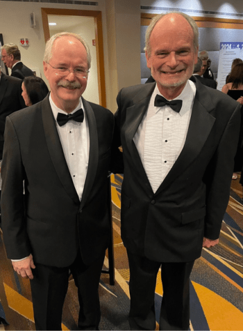Dr. Ben Gaston and Dr. Bill Petri at the 2024 Association of American Physicians induction ceremony.